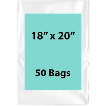 Clear poly bags Flat 18 inch (width) X 20 inch (Height) LDPE